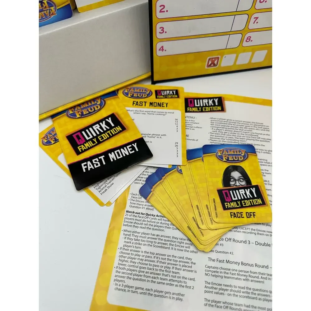 Family Feud Board Game, Quirky Family Edition, Adult Game for Ages 16 and up